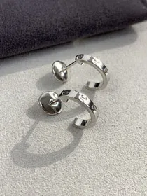 Cartier classic letter screw narrow earrings-4075  