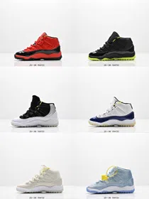 Jordan Air Jordan 11 patent leather mid-top kids' basketball shoe-4150  