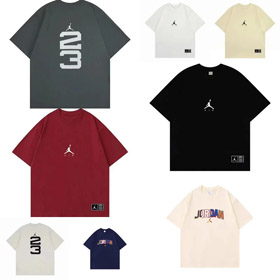 Jordan pure cotton loose-fitting athletic short-sleeved T-shirt-5160  