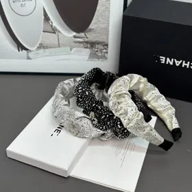 Chanel's new rhinestone pleated headband-6243  