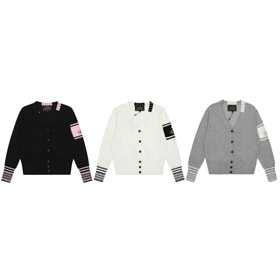 ViVienne Westwood Jacquard Striped Knit Cardigan Sweater-6392  